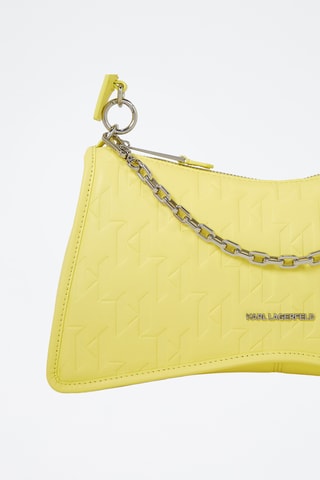 Sac porté épaule en cuir - Jaune