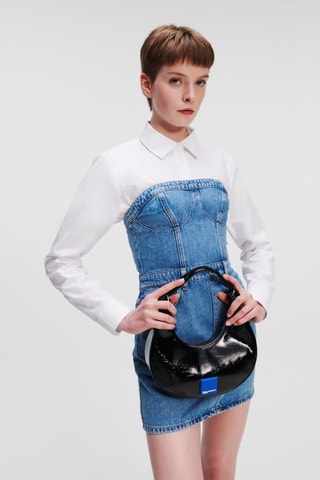 Robe bustier en coton biologique - Bleu cobalt
