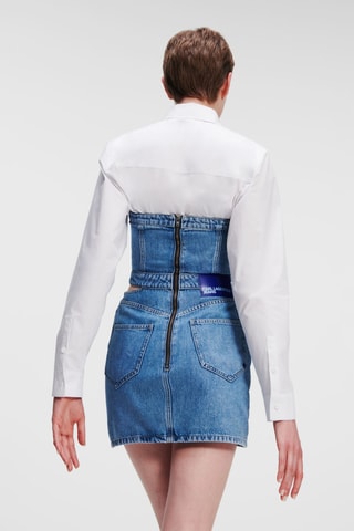 Robe bustier en coton biologique - Bleu cobalt