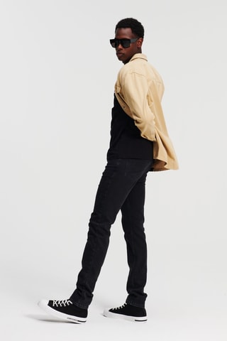 Jean skinny en coton biologique - Noir