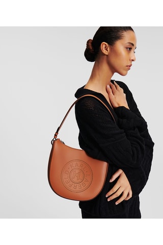 Sac porté épaule en cuir - Marron clair