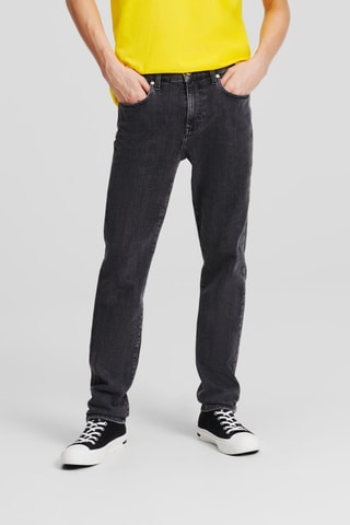 Jean skinny en coton biologique - Noir