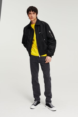 Jean skinny en coton biologique - Noir