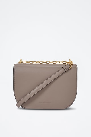 Sac bandoulière en cuir - Gris foncé