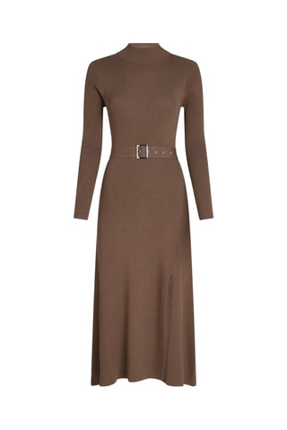 Robe midi - Marron