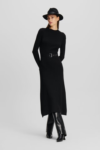 Robe midi - Marron