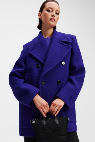 Manteau en laine vierge - Violet
