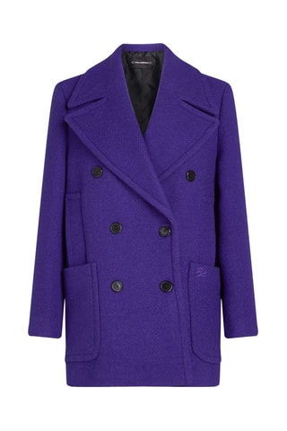 Manteau en laine vierge - Violet