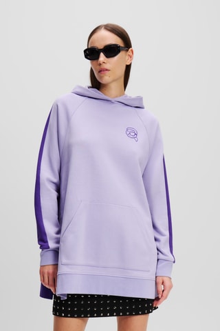 Tunique à capuche en coton biologique - Violet