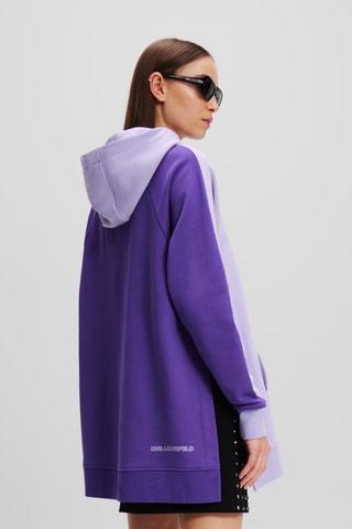 Tunique à capuche en coton biologique - Violet
