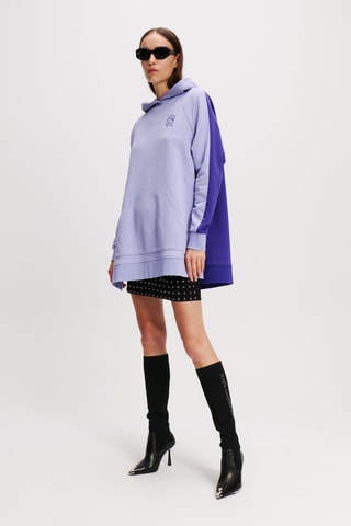 Tunique à capuche en coton biologique - Violet