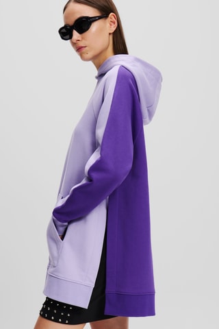 Tunique à capuche en coton biologique - Violet