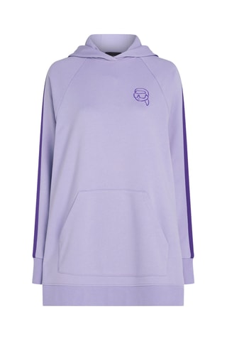 Tunique à capuche en coton biologique - Violet