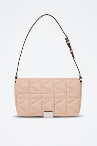 Sac porté épaule en cuir de mouton - Rose