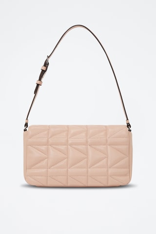 Sac porté épaule en cuir de mouton - Rose