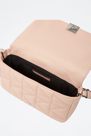 Sac porté épaule en cuir de mouton - Rose