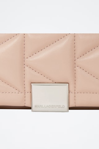 Sac porté épaule en cuir de mouton - Rose