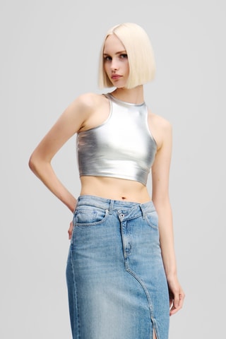 Crop Top - Zilverkleurig