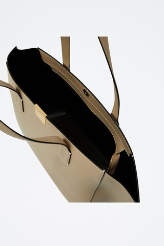 Cabas en cuir - Beige