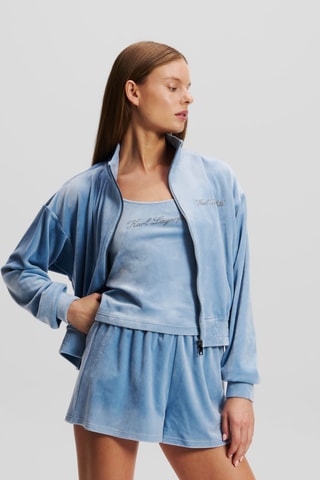 Sweat de pyjama en velours - Ciel
