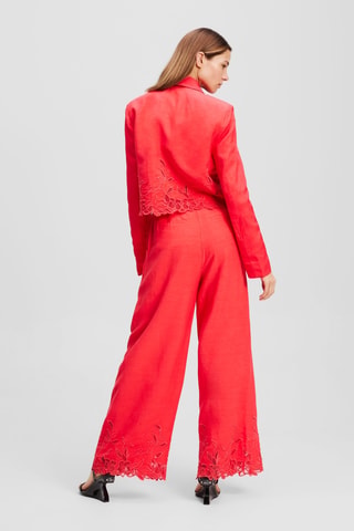 Pantalon taille haute - Rouge