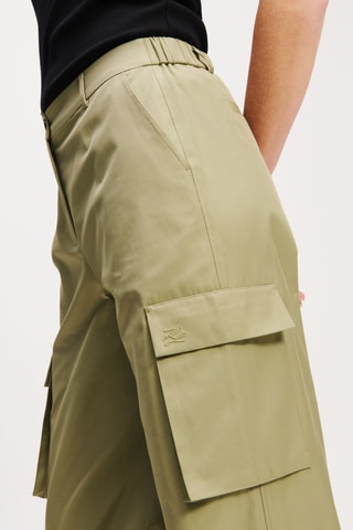 Pantalon cargo taille haute - Vert olive
