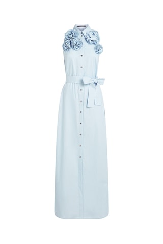 Robe chemise en coton biologique - Ciel