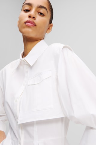 Robe chemise en coton biologique - Blanc