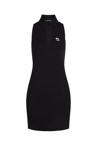 Robe polo en coton biologique - Noir