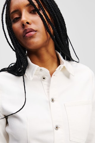 Robe patineuse en coton biologique - Blanc