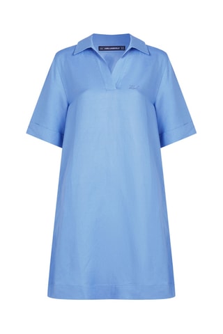 Robe trapèze en lin - Ciel