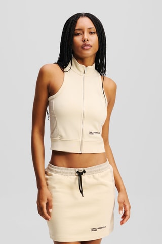 Gilet sans manches en coton biologique - Beige
