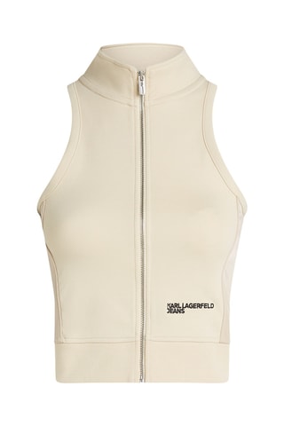 Gilet sans manches en coton biologique - Beige