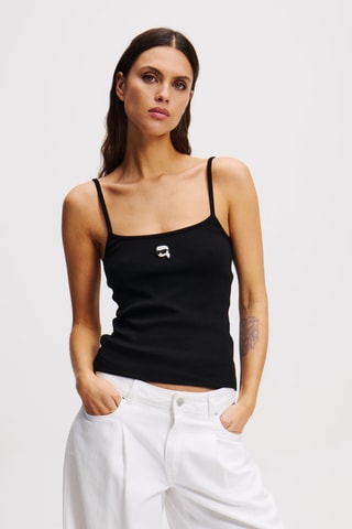 Top en coton biologique - Noir