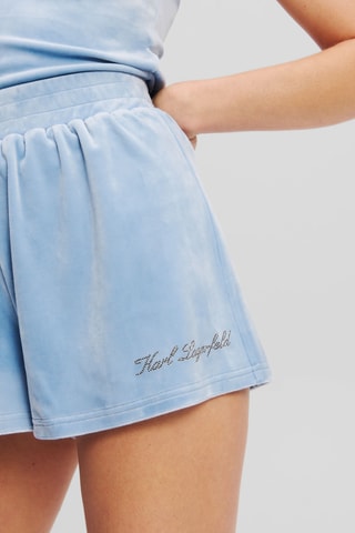 Short de pyjama en velours - Ciel