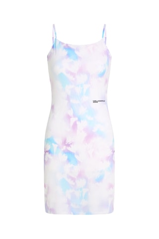 Robe fourreau tie and dye - Blanc