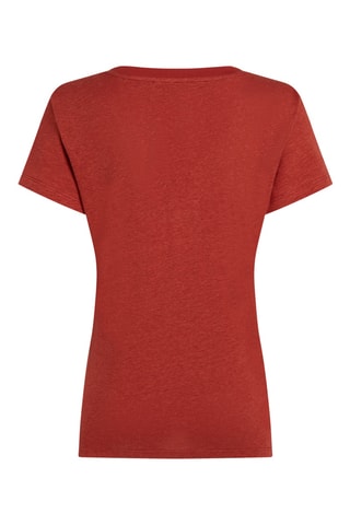 T-shirt en lin - Rouge brique