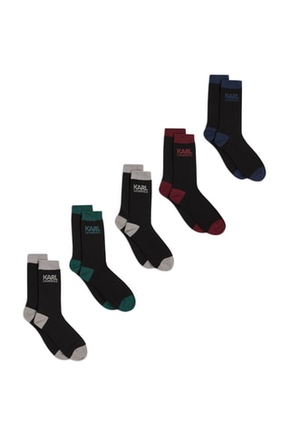 5 paires de chaussettes - Noir et vert