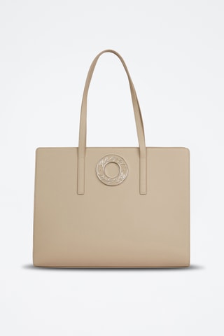 Cabas en cuir - Beige