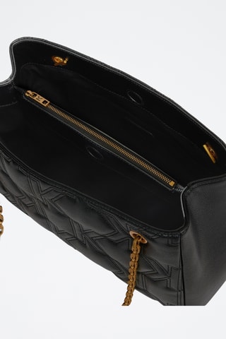Sac porté épaule en cuir - Noir