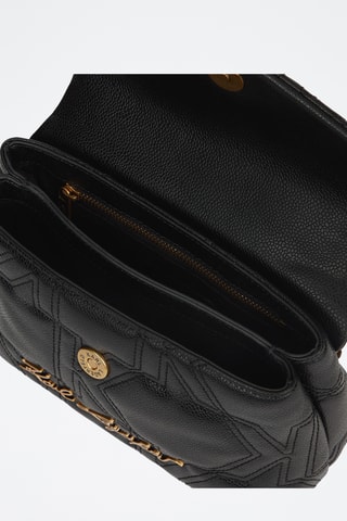 Sac bandoulière en cuir - Noir