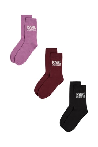 3 paires de chaussettes - Noir et bordeaux