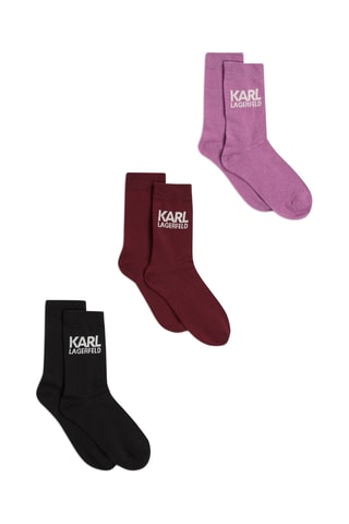 3 paires de chaussettes - Noir et bordeaux
