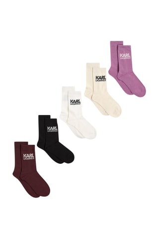 5 paires de chaussettes - Rose et écru