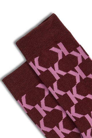 3 paires de chaussettes - Bordeaux et rose