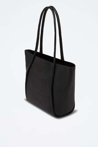 Sac porté épaule en cuir - Noir
