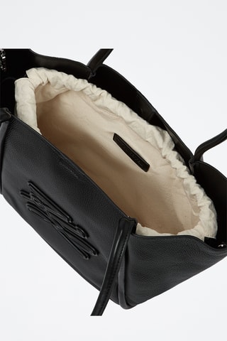Sac porté épaule en cuir - Noir