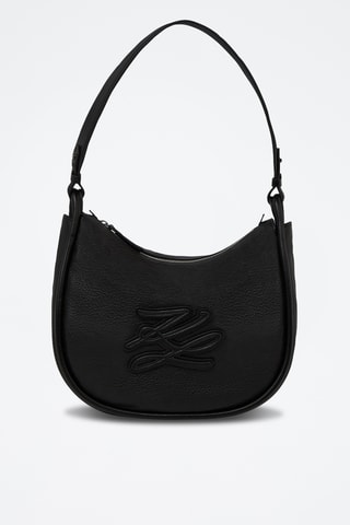 Sac porté épaule en cuir - Noir