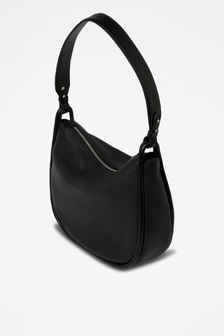 Sac porté épaule en cuir - Noir