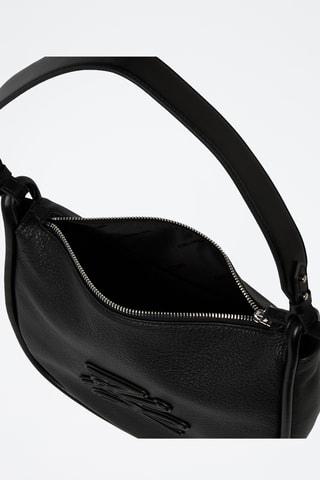 Sac porté épaule en cuir - Noir